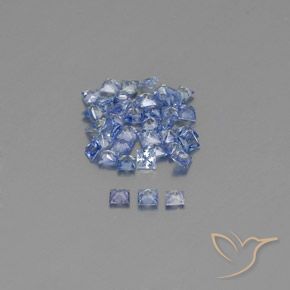1.95캐럿 천연 파스텔 블루 사파이어 보석, 정사각형, VVS-VS