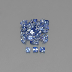 2.74캐럿 천연 미디엄 다크 블루 사파이어 보석, 스퀘어, 2.1×2.1 mm, VVS-VS