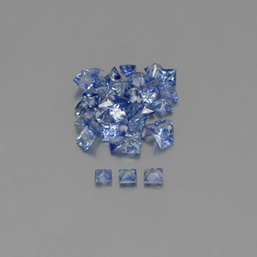 2.74캐럿 천연 미디엄 다크 블루 사파이어 보석, 스퀘어, 2.1×2.1 mm, VVS-VS