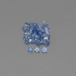 캐럿 천연 블루 사파이어 보석, 스퀘어, 1.9×1.8 mm, VVS-VS