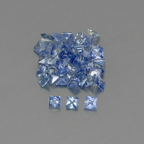 캐럿 천연 블루 사파이어 보석, 스퀘어, 1.9×1.8 mm, VVS-VS