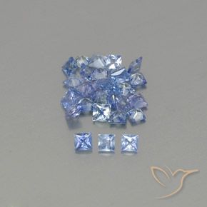 2.19ctw 자연스러운 파스텔 블루 사파이어, 정사각형, VVS-VS