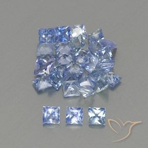 1.88캐럿 천연 파스텔 블루 사파이어 보석, 정사각형, VVS-VS