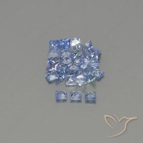 1.88캐럿 천연 파스텔 블루 사파이어 보석, 정사각형, VVS-VS