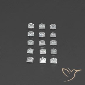 1.54캐럿 천연 화이트 사파이어 보석, 스퀘어, 2.6×2.5 mm, VVS-VS