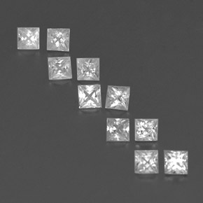 캐럿 천연 화이트 사파이어 보석, 스퀘어, 2.8×2.8 mm, VVS-VS