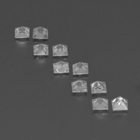 캐럿 천연 화이트 사파이어 보석, 스퀘어, 2.8×2.8 mm, VVS-VS