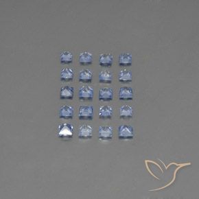 2.39캐럿 천연 파스텔 블루 사파이어 보석, 스퀘어, 2.5×2.4 mm, VVS-VS