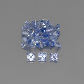 캐럿 천연 블루 사파이어 보석, 스퀘어, 1.9×1.9 mm, VVS-VS
