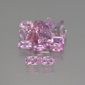 캐럿 천연 멀티컬러 사파이어 보석, 에메랄드 컷, 4.9×2.9 mm, VS-SI