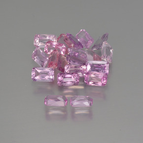 캐럿 천연 멀티컬러 사파이어 보석, 에메랄드 컷, 4.9×2.9 mm, VS-SI