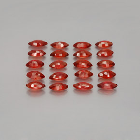 3.23캐럿 천연 레드 오렌지 사파이어 보석, 마퀴즈, 5×2.4 mm, VS-SI