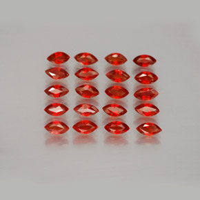 캐럿 천연 레드 오렌지 사파이어 보석, 마퀴즈, 4.1×2.2 mm, VS-SI