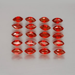 캐럿 천연 레드 오렌지 사파이어 보석, 마퀴즈, 4.1×2.2 mm, VS-SI