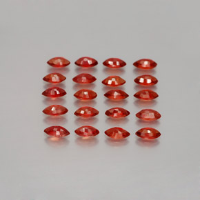 캐럿 천연 레드 오렌지 사파이어 보석, 마퀴즈, 4.1×2.2 mm, VS-SI