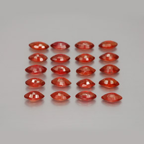 3.41캐럿 천연 딥 레드 사파이어 보석, 마퀴즈, 4.6×2.4 mm, VS-SI