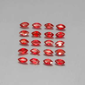 3.13캐럿 천연 파이어 레드 사파이어 보석, 마퀴즈, 4.6×2.4 mm, VS-SI