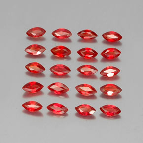 3.13캐럿 천연 파이어 레드 사파이어 보석, 마퀴즈, 4.6×2.4 mm, VS-SI