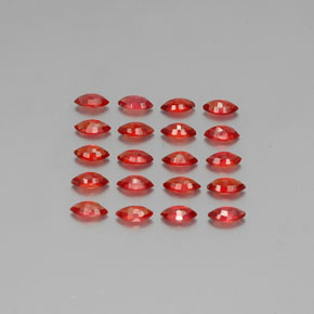 3.13캐럿 천연 파이어 레드 사파이어 보석, 마퀴즈, 4.6×2.4 mm, VS-SI