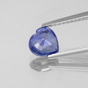 1.16캐럿 천연 블루 사파이어, 하트 모양, 6.6×6.4 mm, VVS-VS