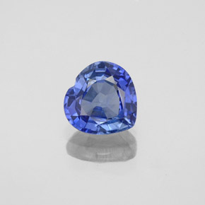 1.29캐럿 천연 블루 사파이어, 하트 모양, 6.6×6.5 mm, VVS-VS