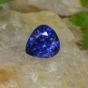 1.53캐럿 천연 블루 사파이어, 배 모양, 6.5×6.1 mm, VVS-VS
