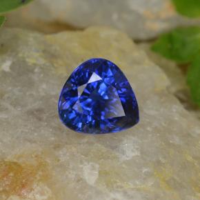 1.53캐럿 천연 블루 사파이어, 배 모양, 6.5×6.1 mm, VVS-VS