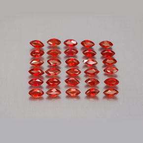 캐럿 천연 레드 오렌지 사파이어 보석, 마퀴즈, 3.6×1.9 mm, VS-SI