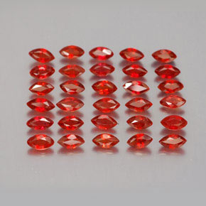 캐럿 천연 레드 오렌지 사파이어 보석, 마퀴즈, 3.6×1.9 mm, VS-SI