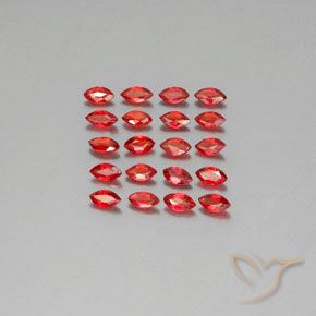 2.92캐럿 천연 딥 레드 사파이어 보석, 마퀴즈, 4.4×2.5 mm, VS-SI