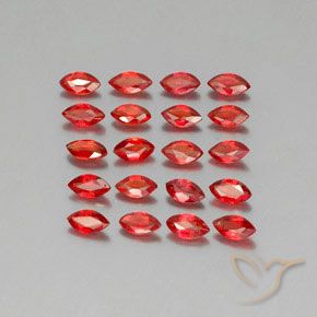 2.92캐럿 천연 딥 레드 사파이어 보석, 마퀴즈, 4.4×2.5 mm, VS-SI