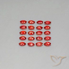2.92캐럿 천연 딥 레드 사파이어 보석, 마퀴즈, 4.4×2.5 mm, VS-SI
