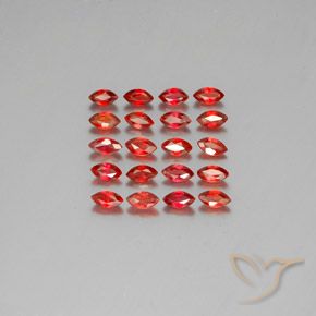 3.48캐럿 천연 딥 레드 사파이어 보석, 마퀴즈, 4.3×2.5 mm, VS-SI