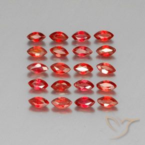 3.48캐럿 천연 딥 레드 사파이어 보석, 마퀴즈, 4.3×2.5 mm, VS-SI