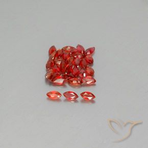 3.18캐럿 천연 파이어 레드 사파이어 보석, 마퀴즈, 4×2.1 mm, VS-SI