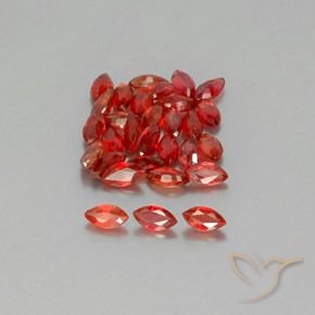 3.18캐럿 천연 파이어 레드 사파이어 보석, 마퀴즈, 4×2.1 mm, VS-SI