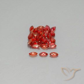 3.18캐럿 천연 파이어 레드 사파이어 보석, 마퀴즈, 4×2.1 mm, VS-SI