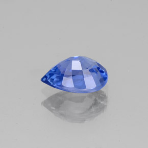 1.00캐럿 천연 블루 사파이어, 배 모양, 7.2×5.2 mm, VS