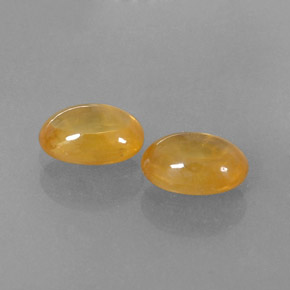캐럿 천연 골든 옐로우 사파이어 보석, 투명한, 6.6×4.7 mm, 투명/반투명