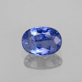 1.01캐럿 천연 블루 사파이어, 타원형 컷, 7×5.1 mm, VVS-VS