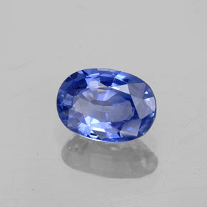 1.01캐럿 천연 블루 사파이어, 타원형 컷, 7×5.1 mm, VVS-VS