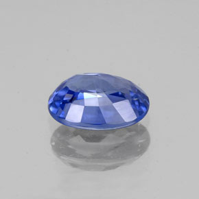 1.01캐럿 천연 블루 사파이어, 타원형 컷, 7×5.1 mm, VVS-VS