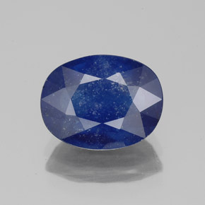 4.16캐럿 천연 블루 사파이어, 타원형 컷, 10.6×8.2 mm, SI