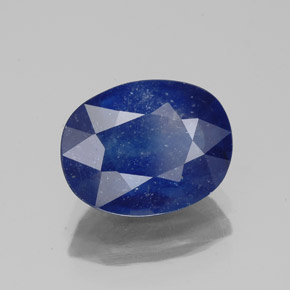4.16캐럿 천연 블루 사파이어, 타원형 컷, 10.6×8.2 mm, SI