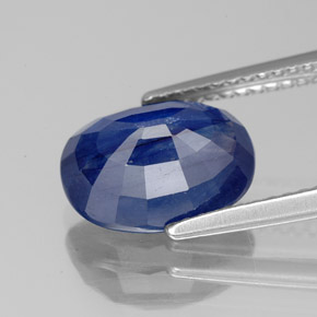 4.16캐럿 천연 블루 사파이어, 타원형 컷, 10.6×8.2 mm, SI