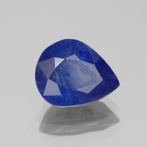 3.54캐럿 천연 블루 사파이어, 배 모양, 10.3×8.4 mm, SI