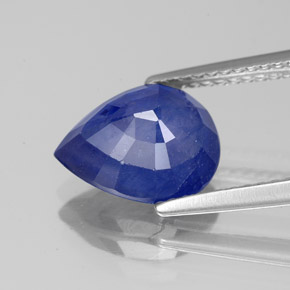 3.54캐럿 천연 블루 사파이어, 배 모양, 10.3×8.4 mm, SI