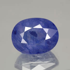 8.36캐럿 천연 블루 사파이어, 타원형 컷, 12.6×9.8 mm, SI
