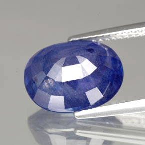 8.36캐럿 천연 블루 사파이어, 타원형 컷, 12.6×9.8 mm, SI