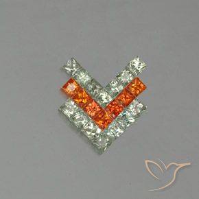 2.74ctw 자연스러운 다색 사파이어, 정사각형, VVS-VS